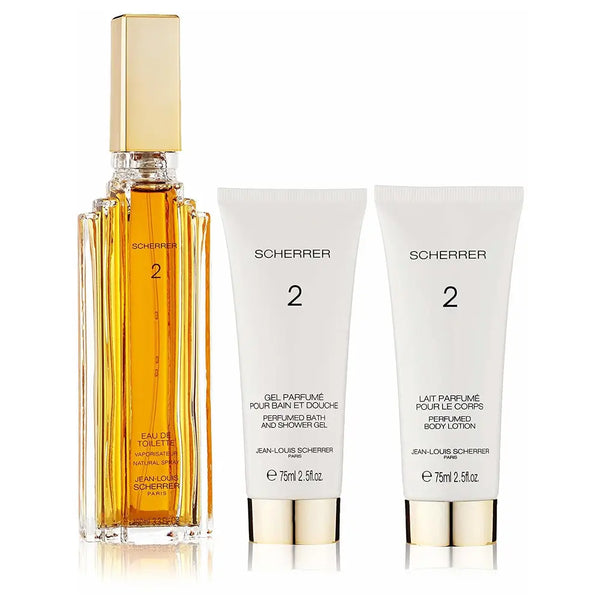 JEAN LOUIS SCHERRER 2 EDT 100ML + 75ML BODY LOTION + 75ML SHOWER GEL SET