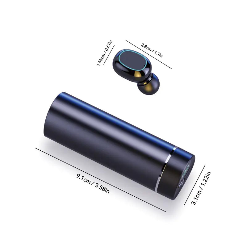 WS V5.2 True Wireless Stereo Earbuds With Flashlight, Pull-out Earphone Charging Case, Touch Button Hands-free Earphones, Battery Capacity Digital Display Dual Connection, Waterproof IPX4 Earphones, For Smartphone Android IOS S