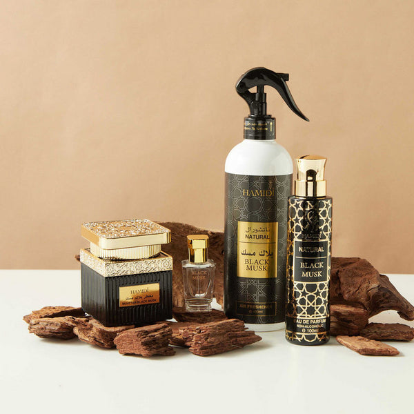 Hamidi 4-Piece Black Musk Non Alcoholic Set Unisex, 100ml EDP