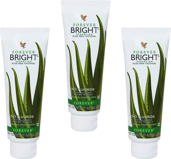 Forever Living Bright toothgel, 46 Oz, Natural Mint Flavor, Pack of 3