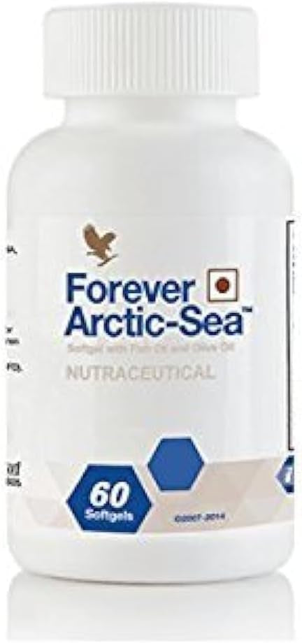 Forever Living Arctic-Sea Super Salmon Omega-3 Natural Fish Calamari Oils with Olive Oil - 60 Soft Gels New Pack
