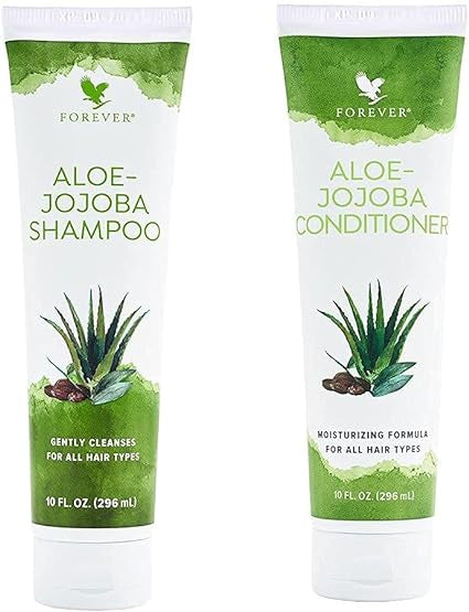 Forever Living New and Improved Aloe-Jojoba Shampoo and Conditioning Rinse Sulfate Free - Supports Hair and Scalp Hydration