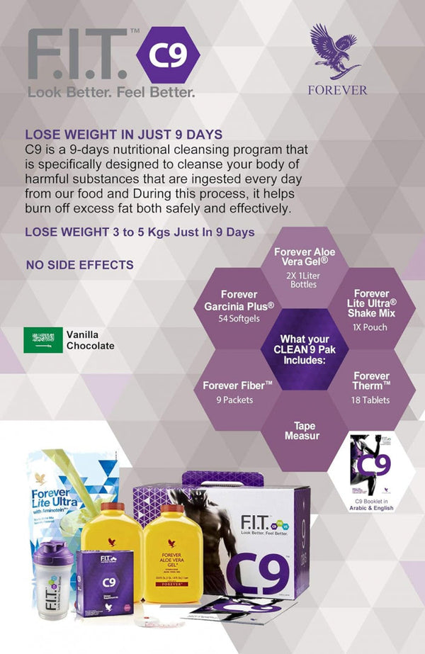 Forever Nutritional Cleansing Program 9 Chocolate Flavor