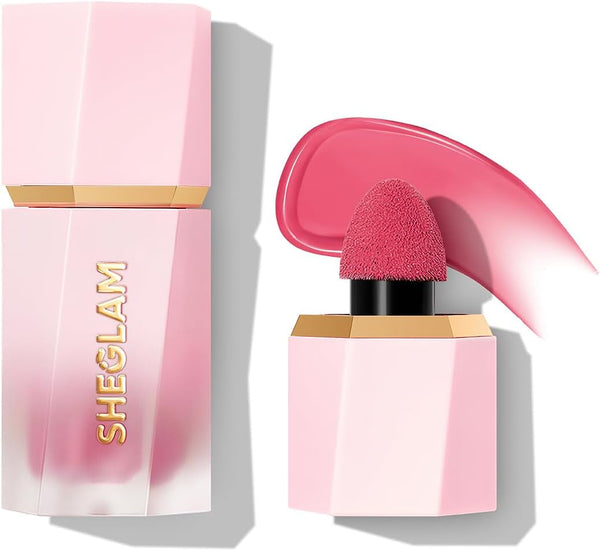 SHEGLAM Makeup - Color Bloom Liquid Blush Matte Finish - Long-wearing Waterproof Gel-Cream Blush with Sponge Tip Applicator On Point