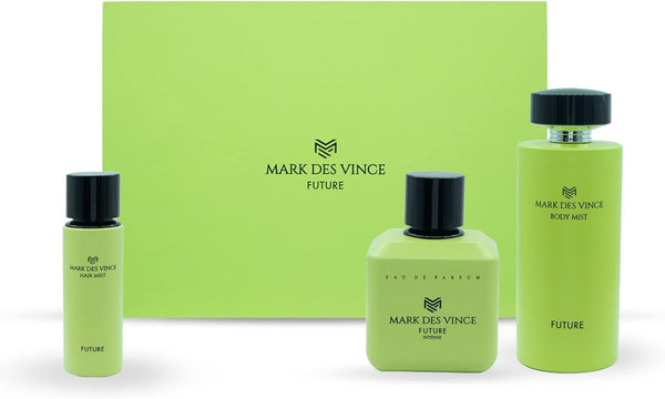 Mark Des Vince Future 3-Piece Gift Set Unisex, 100ml EDP, 200ml Body Mist, 30ml Hair Spray