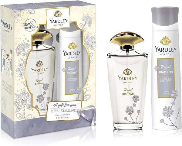 Yardley Diamond 125ml + Body Spray 150ml EDT for Women