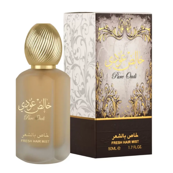 Lattafa 2-Piece Gift Set Unisex, Pure Oudi 100ml EDP, 50ml Hair Mist