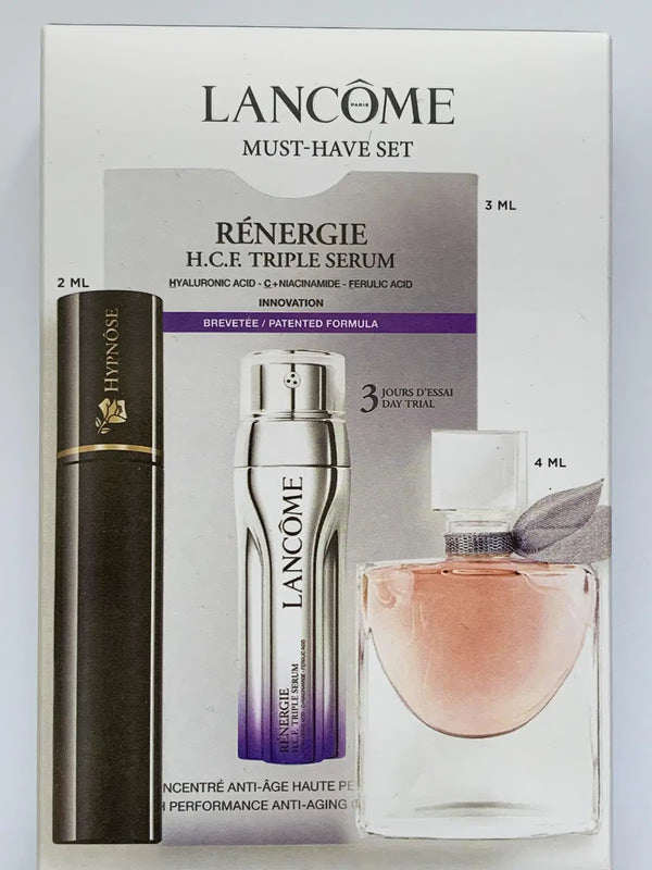 Lancome La Vie Est Belle Mini Set EDP 4ml + Renergie Triple Serum 3ml + Hypnose Mascara 2ml