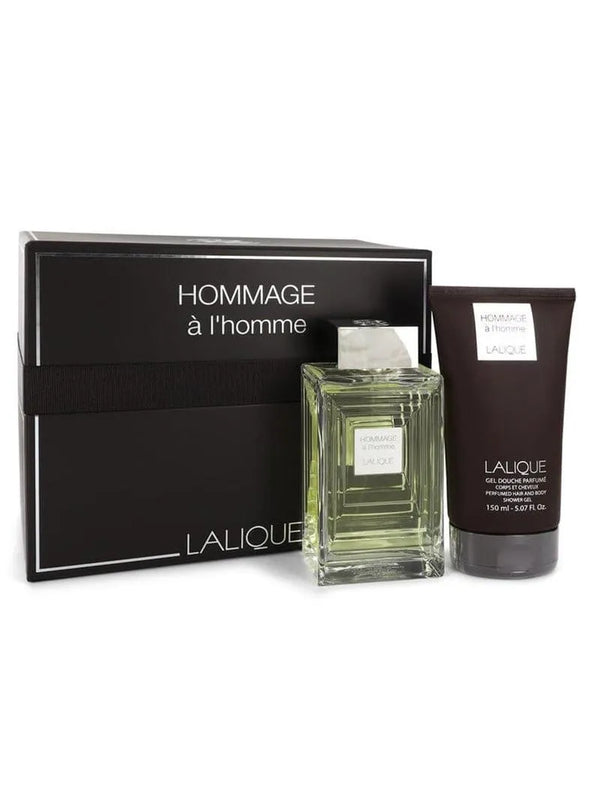Lalique 2-Piece Pour Homme Gift Set for Men, 125ml EDP, 150ml Shower Gel