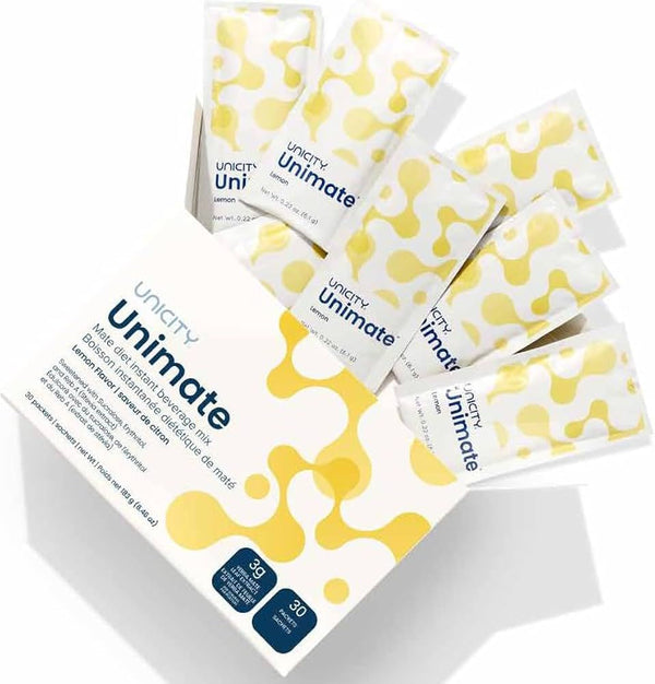 Unicity Unimate, Dietary Supplement, Lemon, 30 Pouches