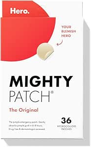Mighty Patch Original - Hydrocolloid Acne Pimple Patch Spot Treatment (36ct) for.