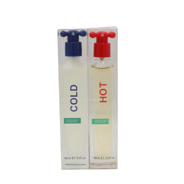 United Colors Of Benetton 2-Piece Perfume Set Unisex, Hot 100ml EDT, Cold 100ml EDT