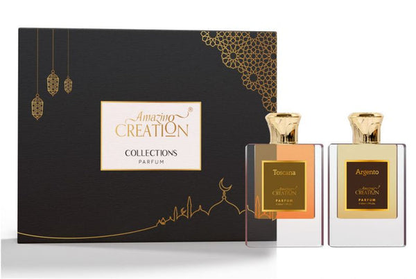 Amazing Creation 2-Pieces Perfume Gift Set for Men, Toscana 50ml EDP, Argento 50ml EDP
