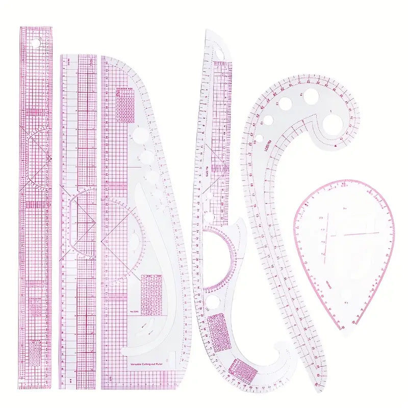 1 Set Sewing French Curve Ruler Measure, Dressmaking Tailor Drawing Template Set, Sewing Accessories