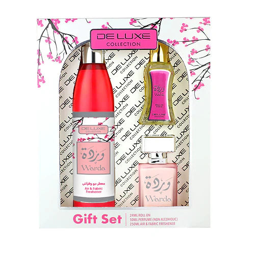Hamidi 2-Piece Warda Gift Set Unisex, 50ml EDP + 24ml Perfume Oil
